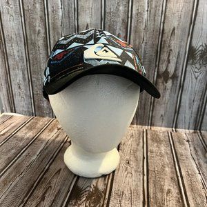 Quick Sliver Blue Pattern Snapback Hat 53CM